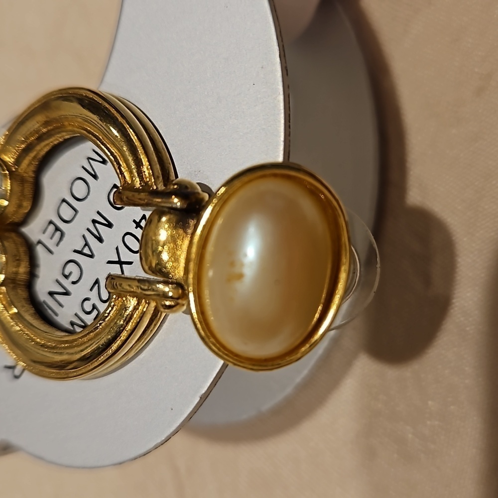 Richelieu Vintage Faux Pearl, Rhinestone & Gold T… - image 6